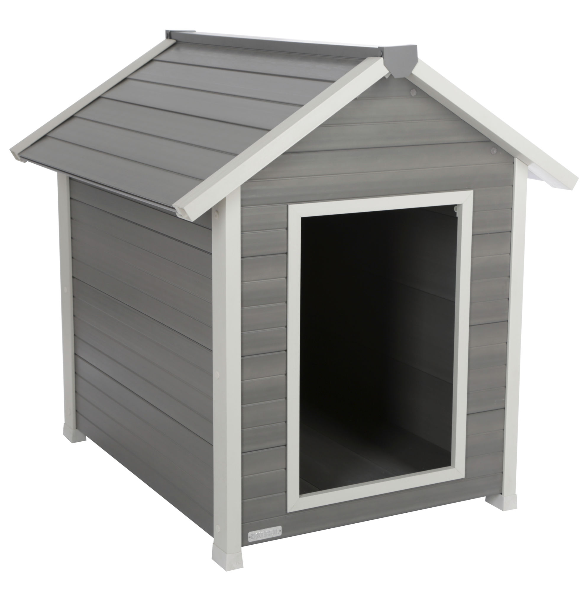 Kerbl ECO-Hundehütte "Hendry", 101 x 88 x 98 cm, grau/weiß