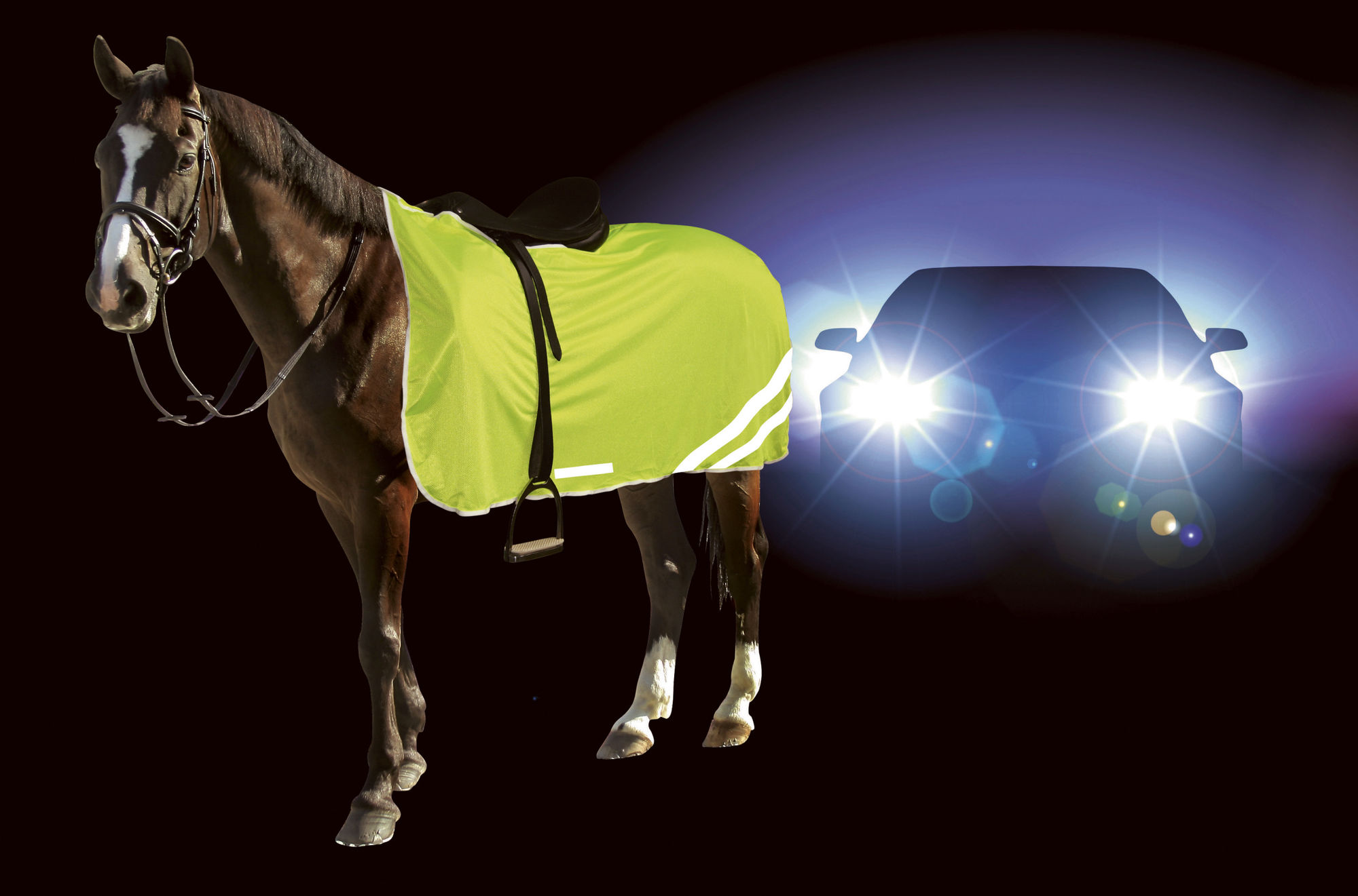 Covalliero Reflektierende Sicherheitsdecke, neon gelb