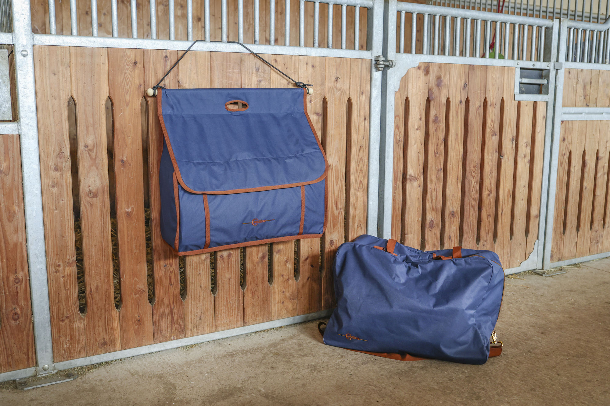 Covalliero Deckentasche Milano, navy/camel, 68 x 36 x 46 cm