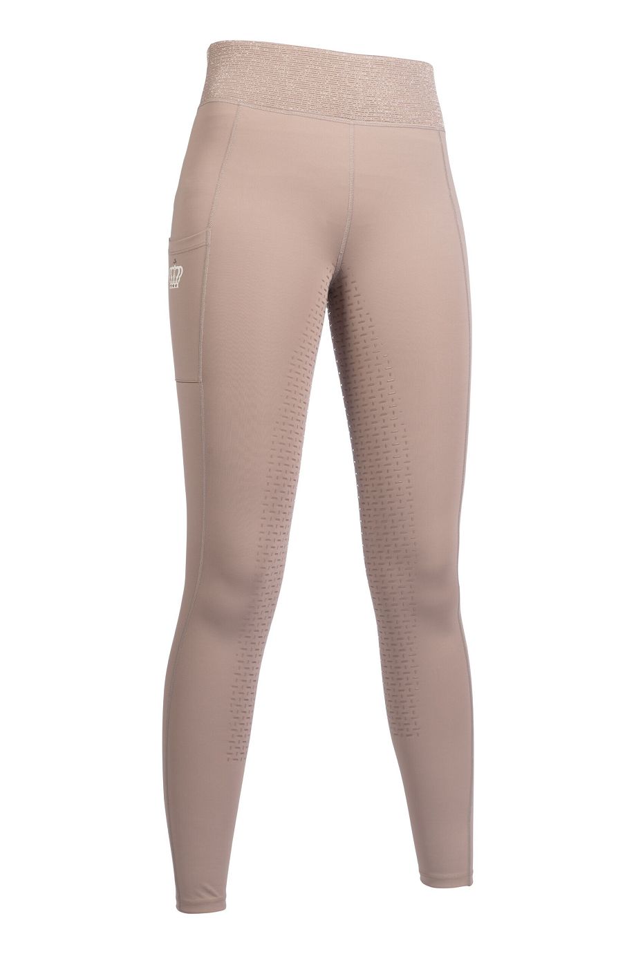 HKM Reitleggings "Lavender Bay" Silikon-Vollbesatz,taupe,32/34,Sale