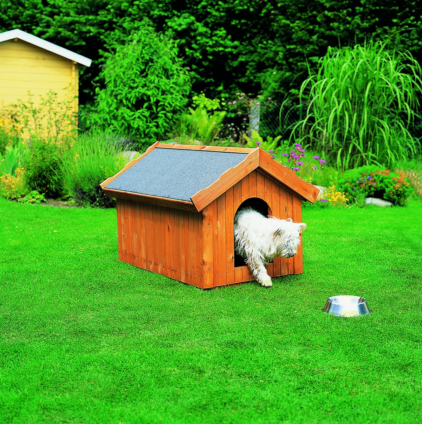 Pferdesport Hundehütte "Marlon" honigbraun Massivholz 85x60x66cm Hundehaus