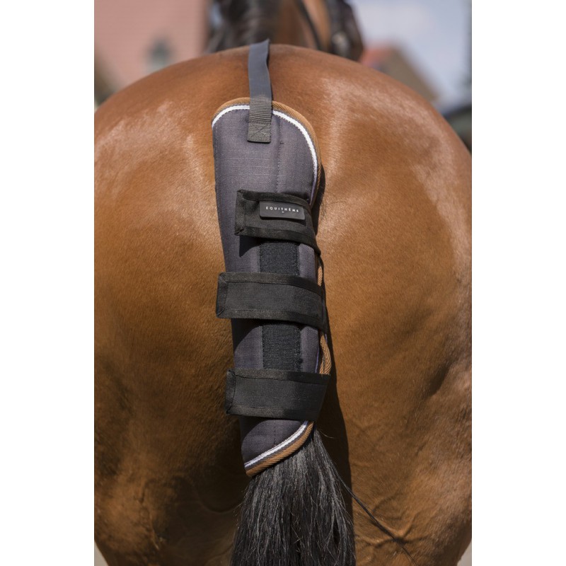 EQUITHÈME "TYREX 600D" Schweifschoner, grau/braun, Warmblut
