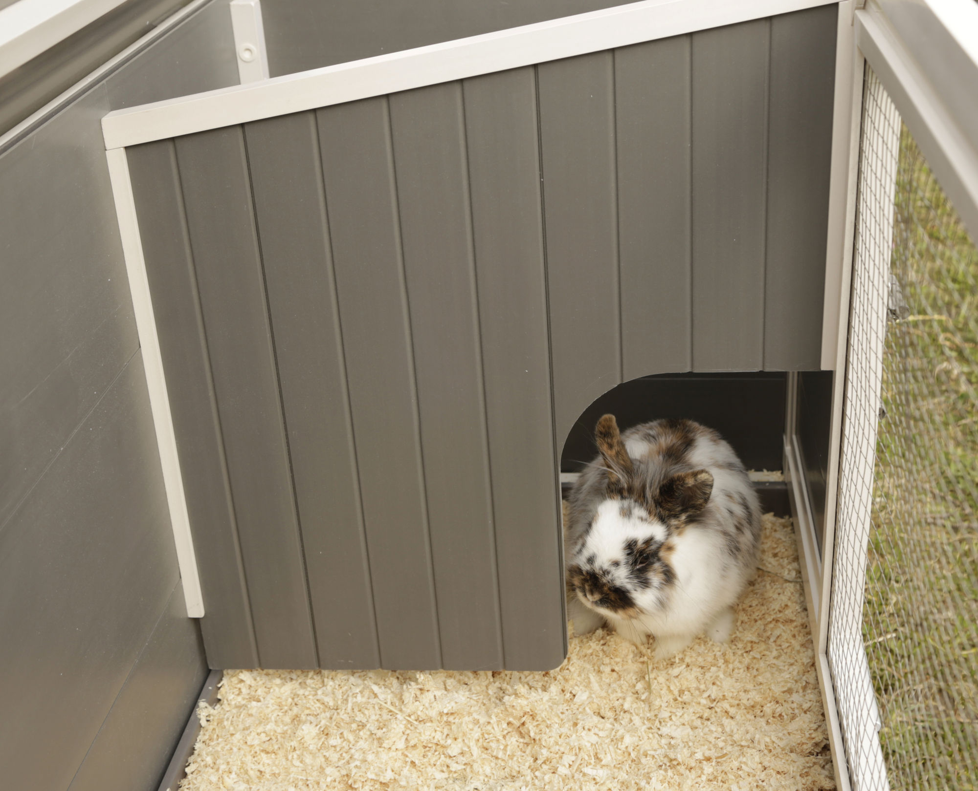 Kerbl  ECO-Kunststoffstall "Samy", 116 x 57 x 82 cm, weiß/grau