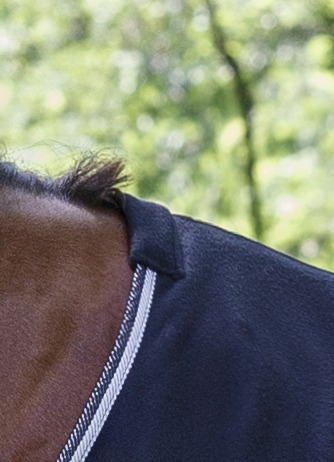 RIDING WORLD, Polarfleecedecke, Abschwitzdecke, schwarz/grau