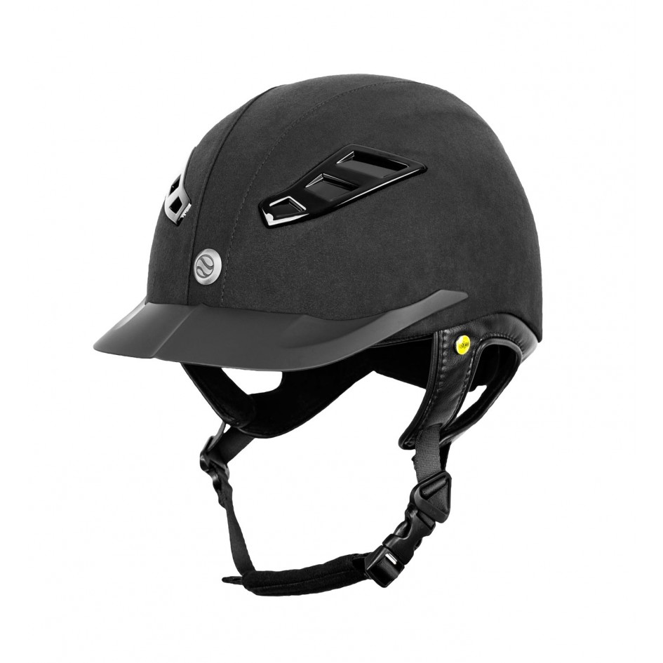Back on Track Reithelm "EQ3 Lynx Micromocca", schwarz, Microfaser