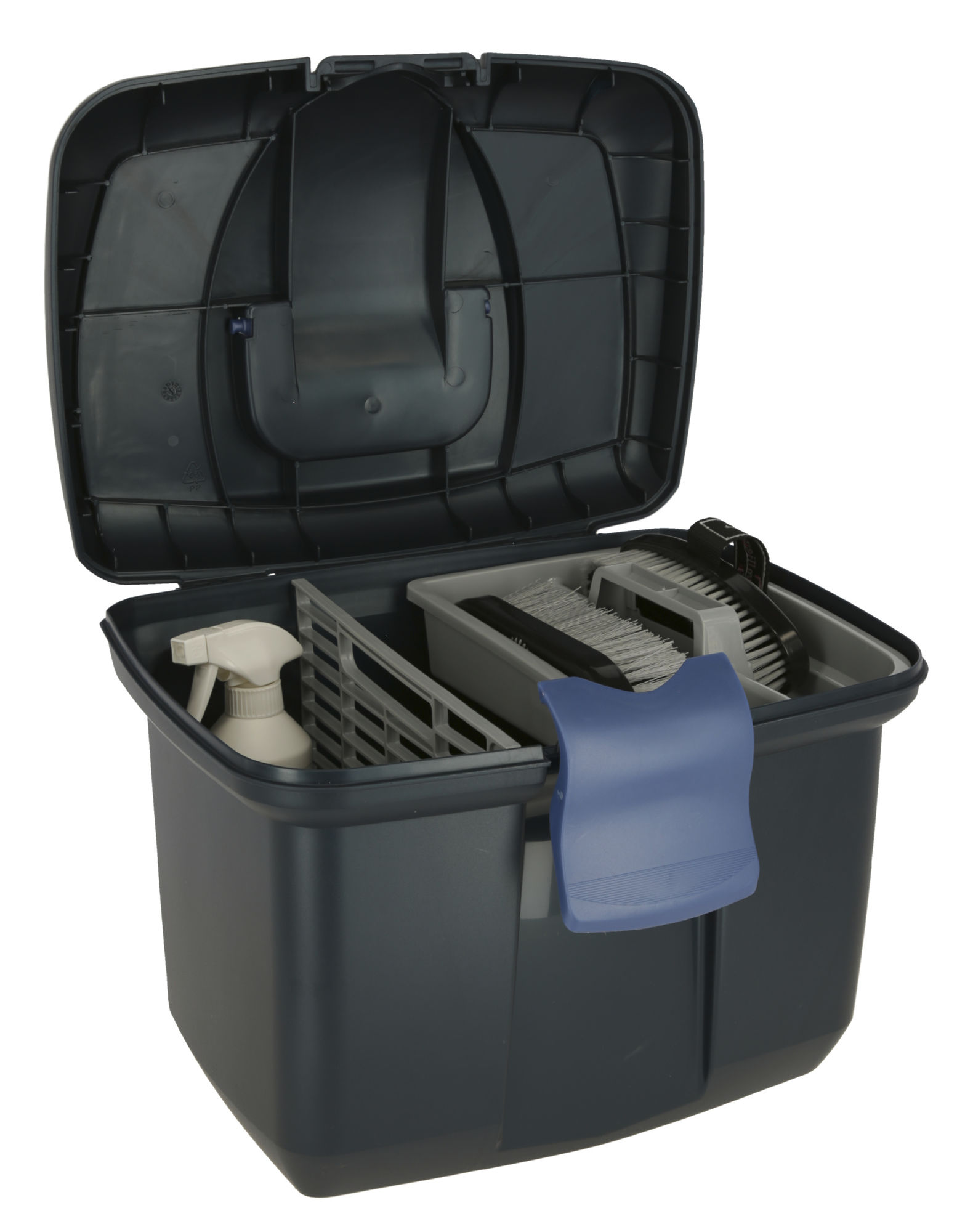 Kerbl Putzbox "Roma", midnight blue, 40,5 x 30,5 x 32 cm, Kunststoff