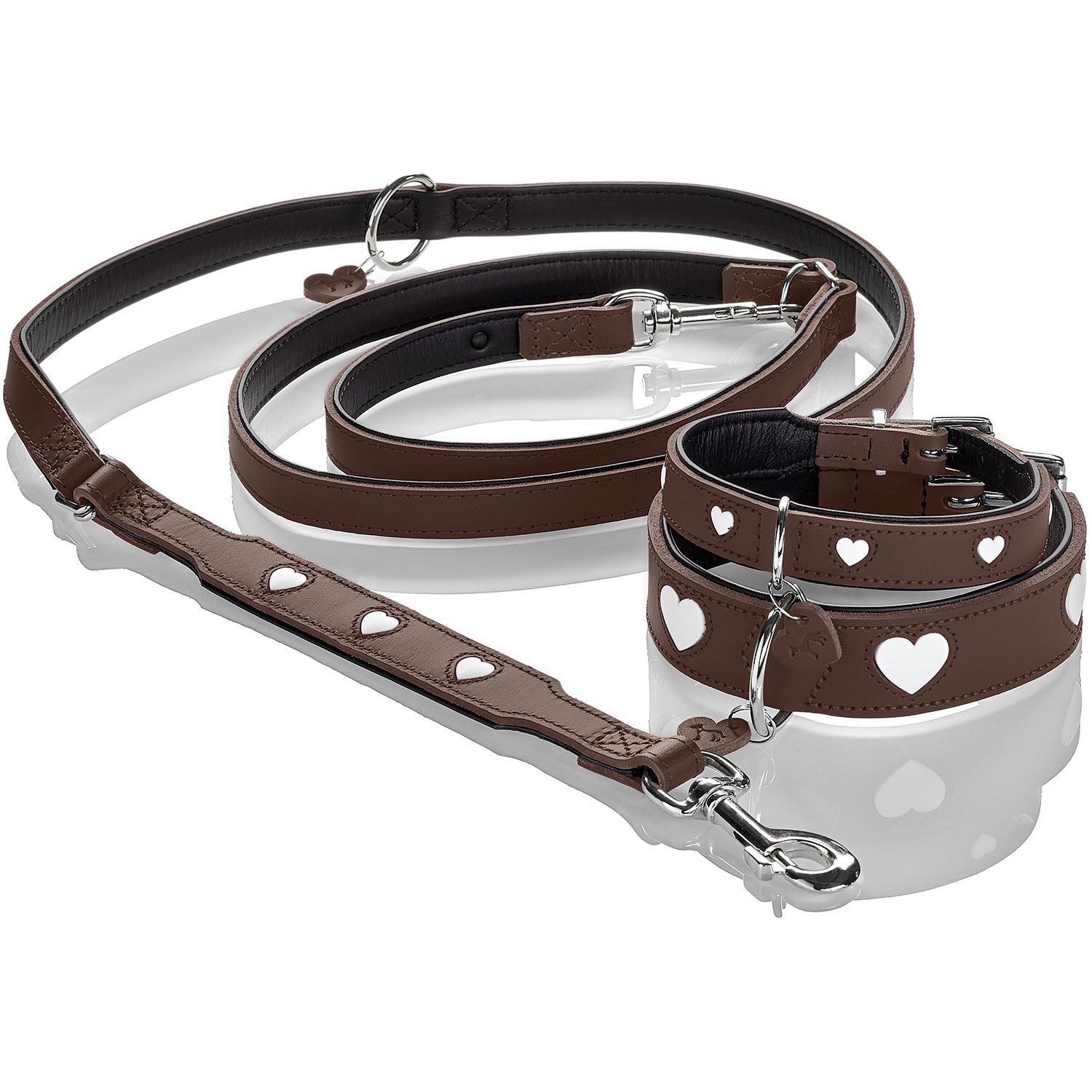 Hunter Halsband Love, braun/schwarz
