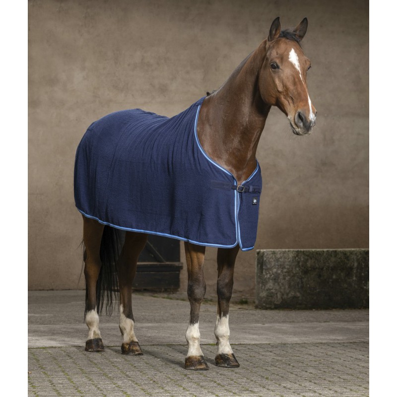 RIDING WORLD "Éponge", Frotteedecke, Abschwitzdecke, marineblau
