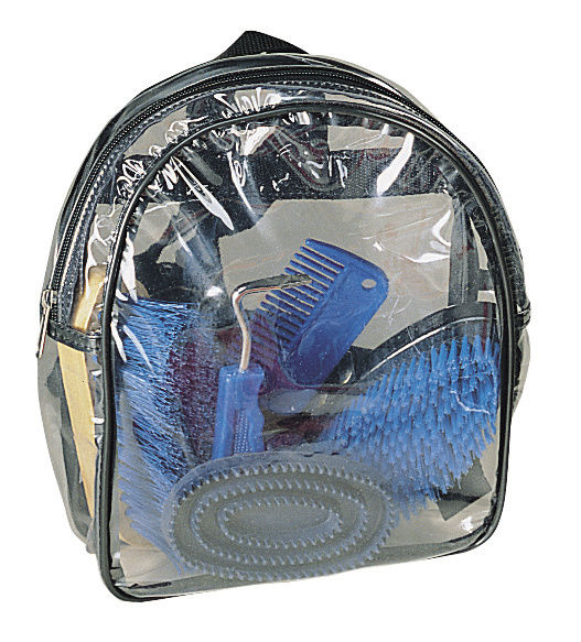 Kerbl Putz-Rucksack, blau, befüllt, 6-teilig