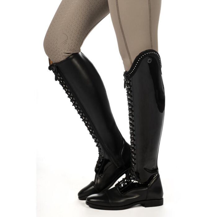 HKM Reitstiefel "Amalfi Lack" lang/normal,schwarz