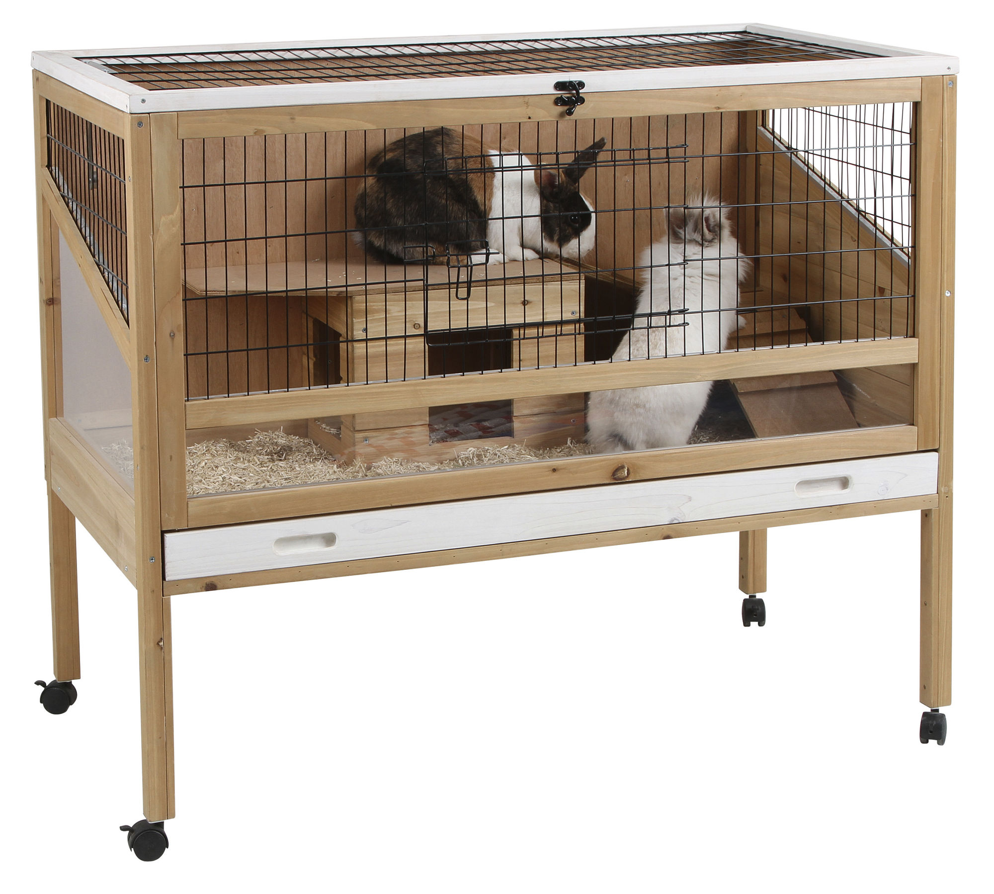 Kerbl Kleintierkäfig "Indoor Deluxe", 115 x 60 x 92,5 cm, Holz