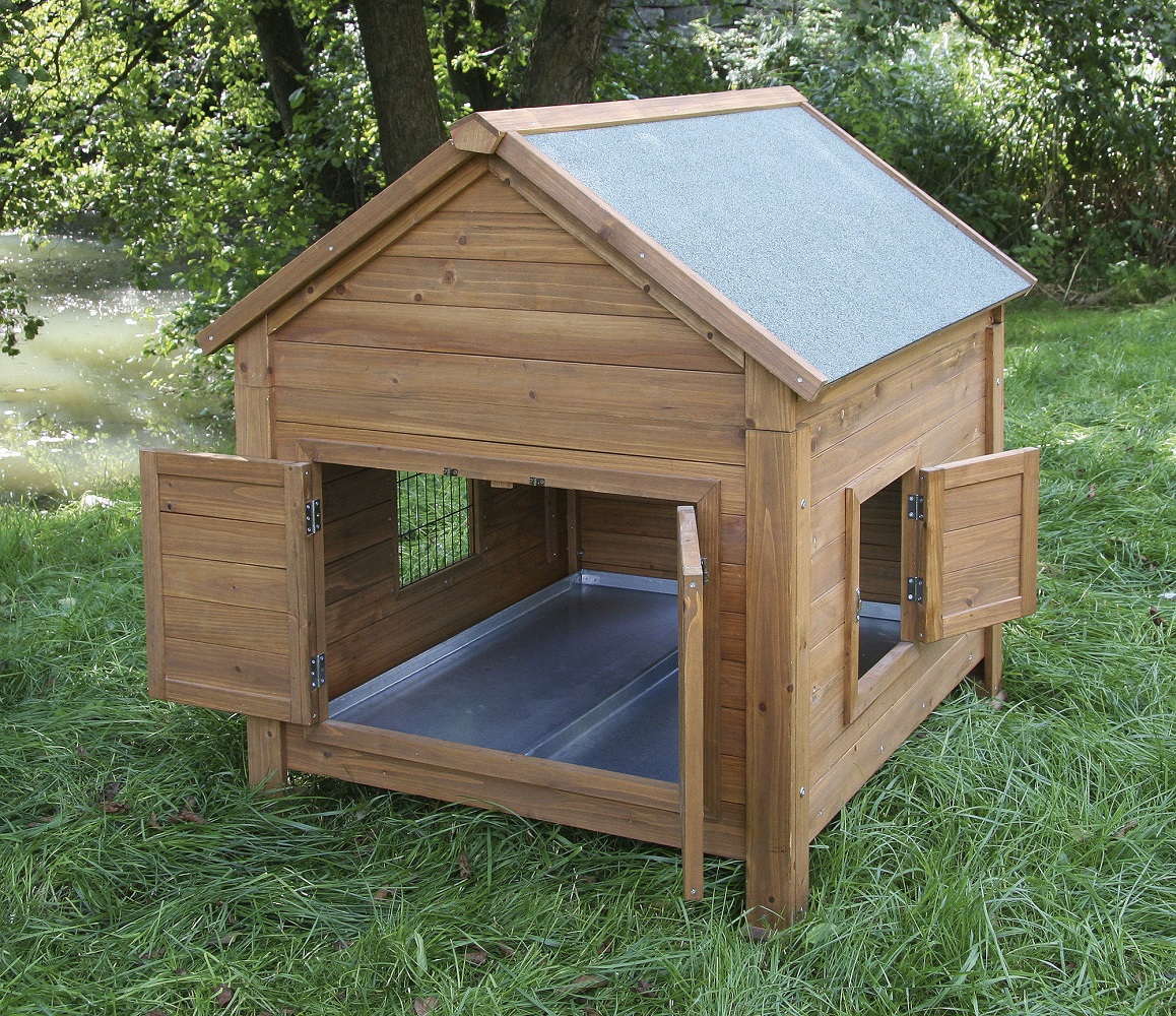 Kerbl Kleintierstall für Kaninchen und Hühner, 105 x 100 x 108 cm, Holz