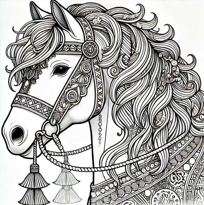 HKM Hobby Horse Set,Malbuch und Hobby Horses Steckenpferde "Deluxe"