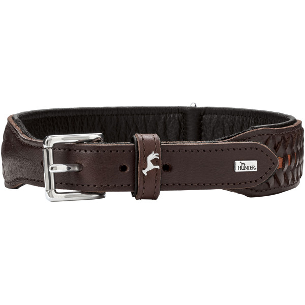 Hunter Halsband Solid Education Exclusive, dunkelbraun/schwarz