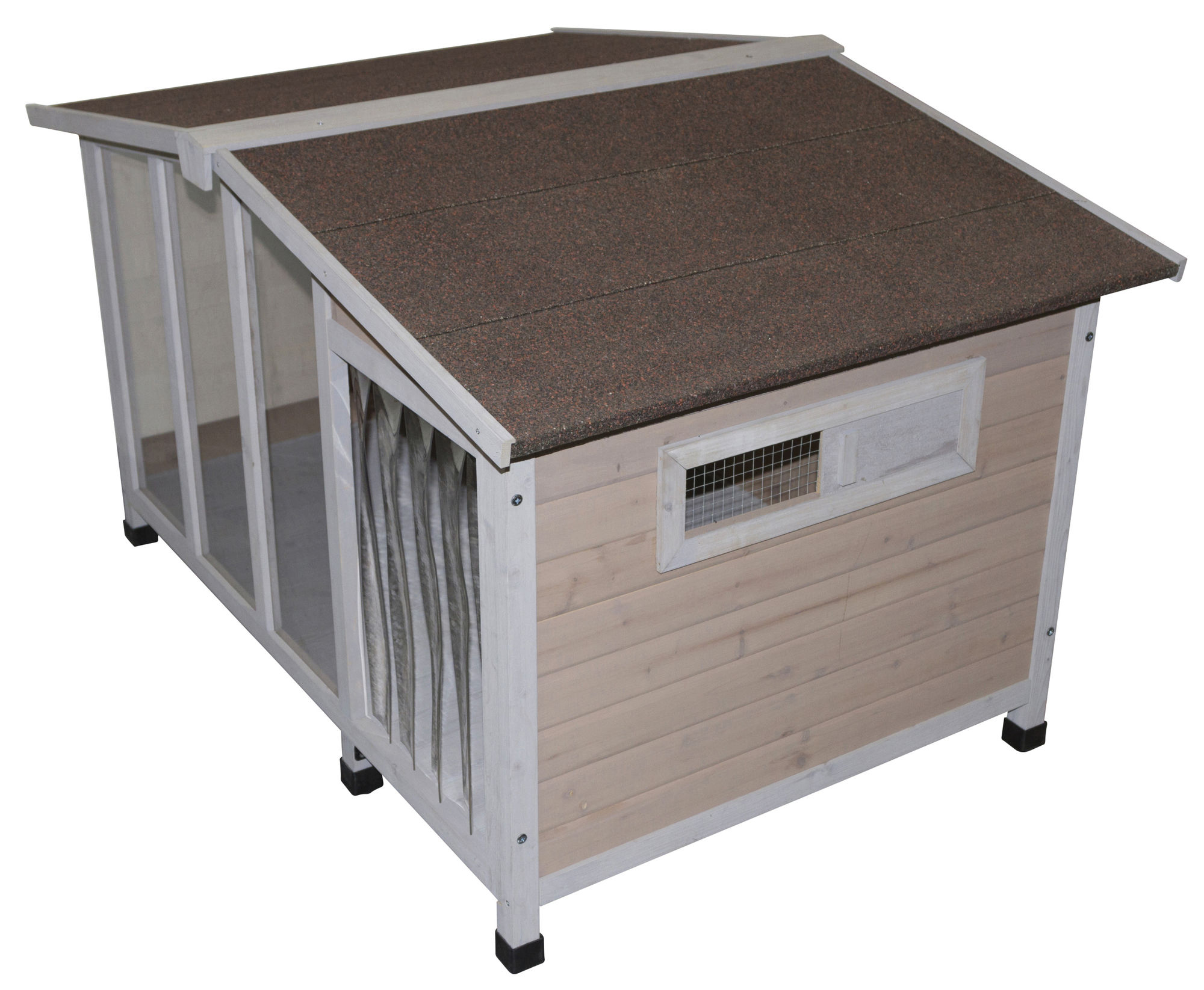 Kerbl Hundehütte "Overview", 134 x 92 x 82 cm, lasiertes Holz