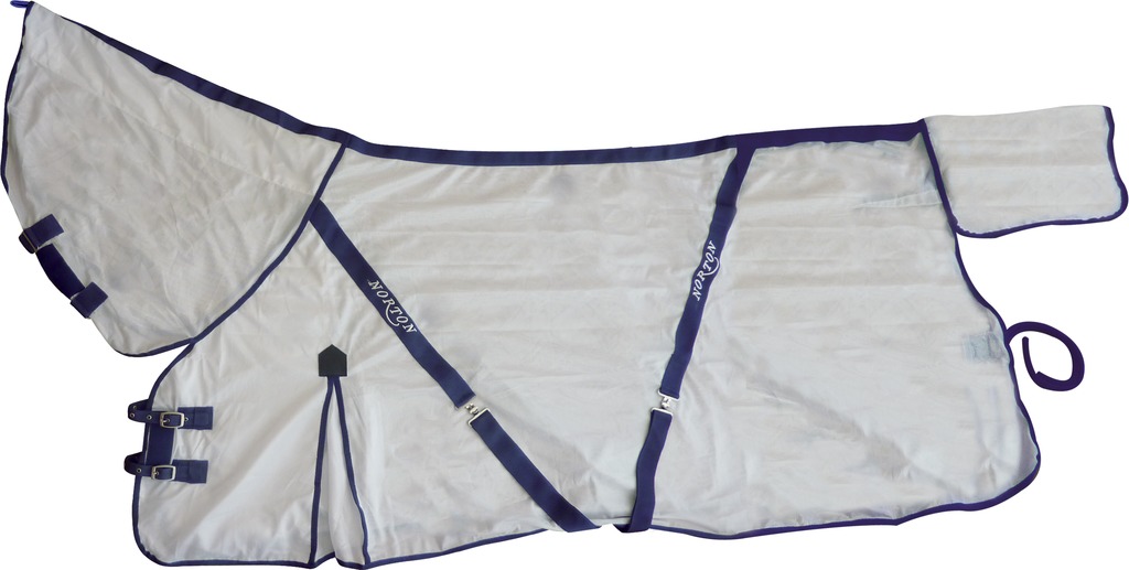 EQUITHÈME "Combo" Netzdecke, weiß/marineblau