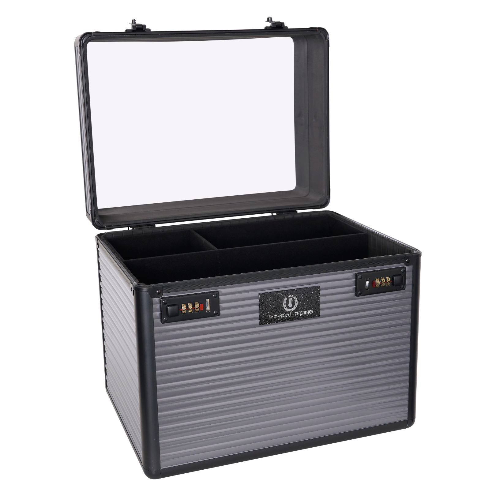 Imperial Riding Grooming Box klassisch in dunkelgrau Putzbox 38x28x32cm Innere
