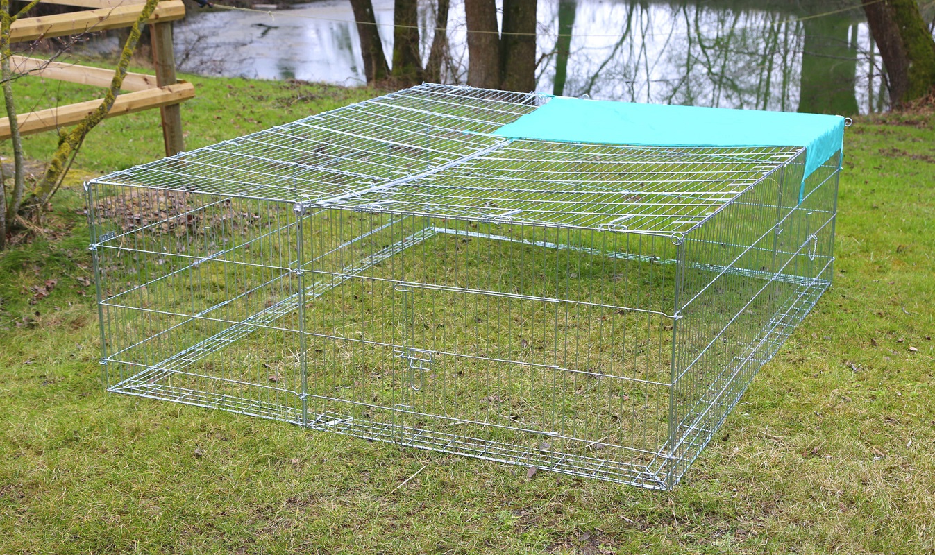 Kerbl Erweiterungselement mit Ausbruchssperre, 230 x 76 x 70 cm, Metall verzinkt