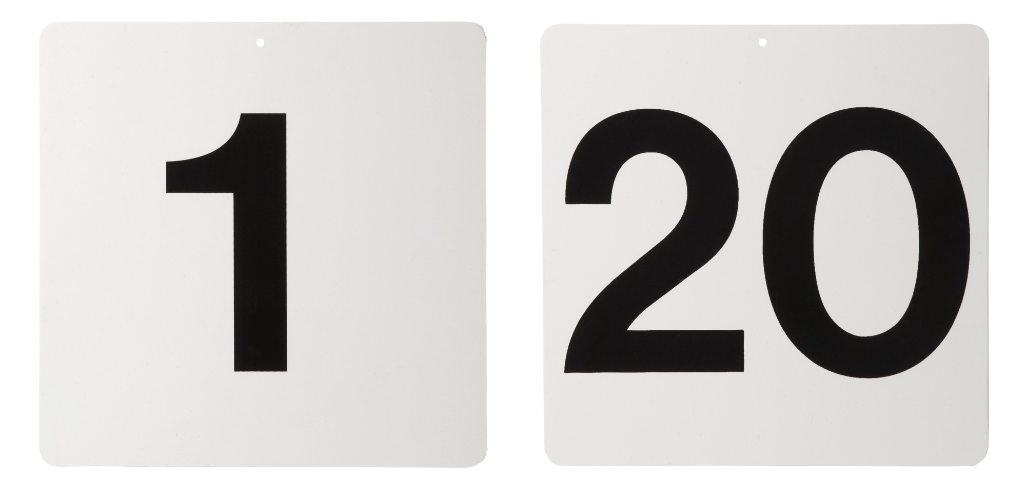 Schild in weiss, ohne Buchstaben / Nummer