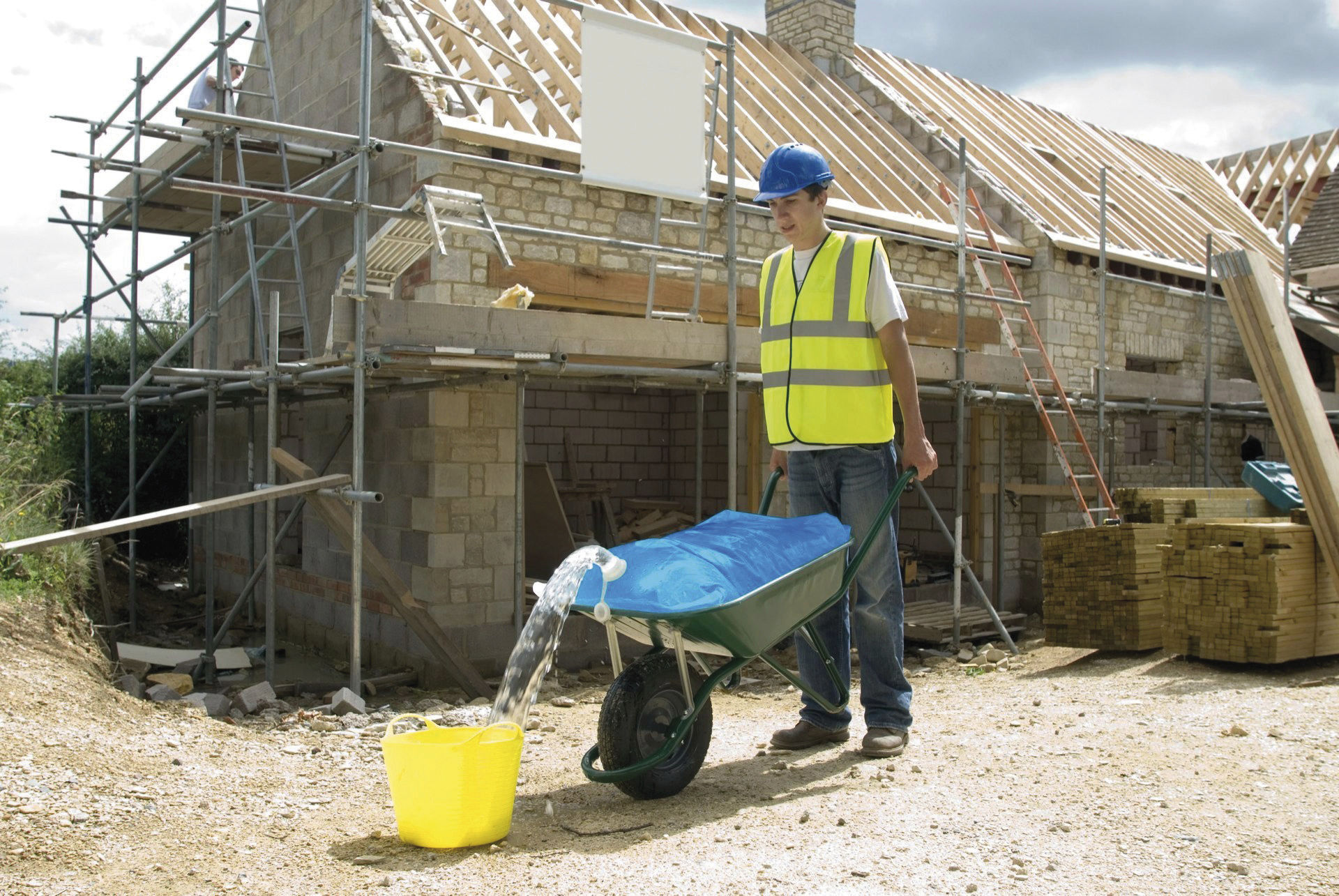 Kerbl "H2GoBag" Wasserbehälter für Schubkarren, 80 Liter, blau