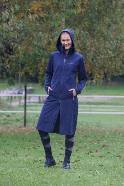 Kerbl Regenmantel navy mit Kapuze