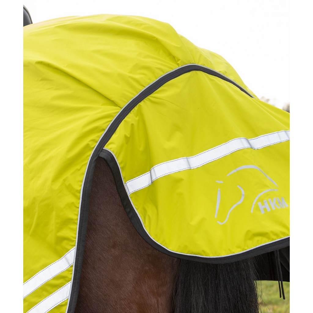 Nierendecke "Reflective", Ausreitdecke, neon gelb