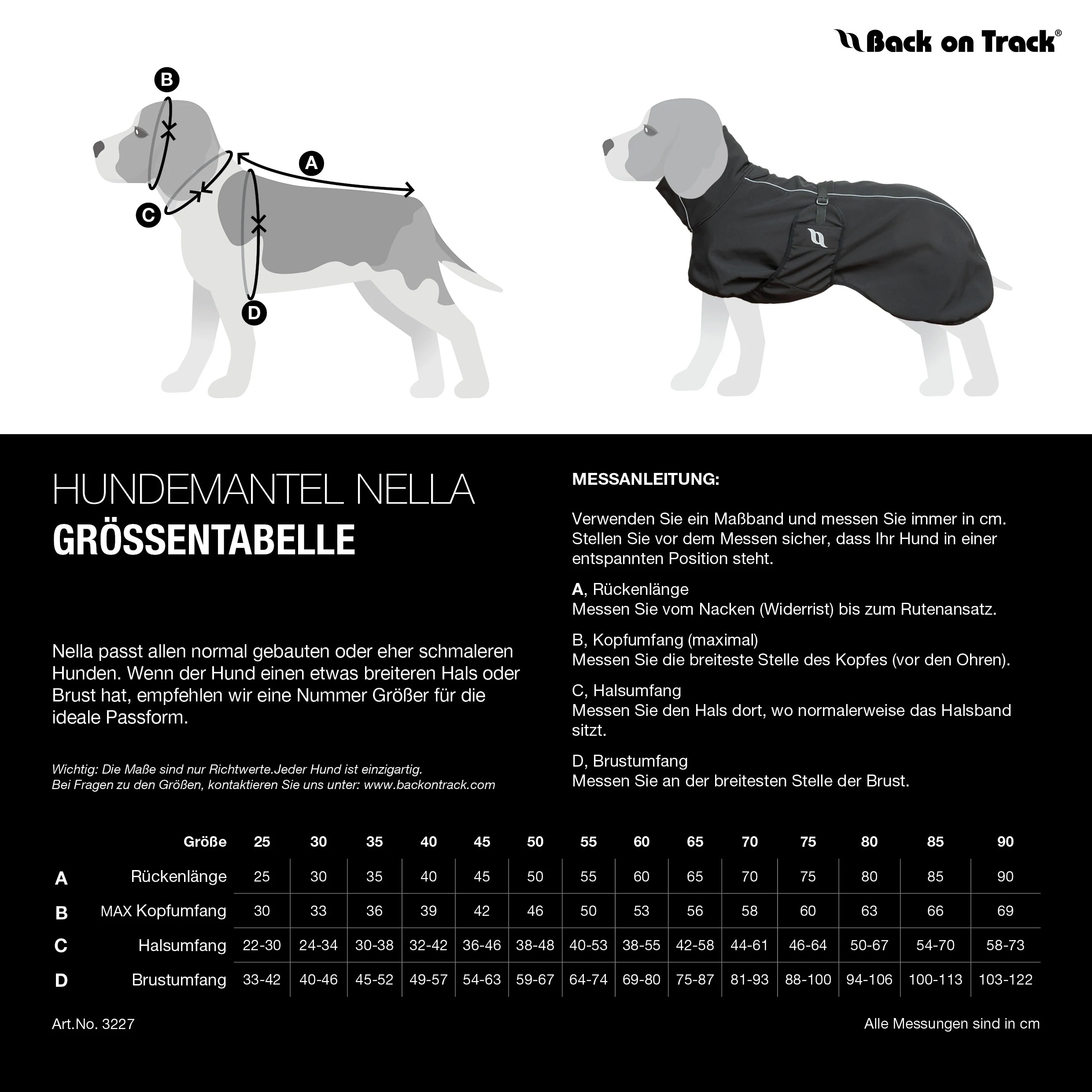 Back on Track Hundemantel Nella, grau