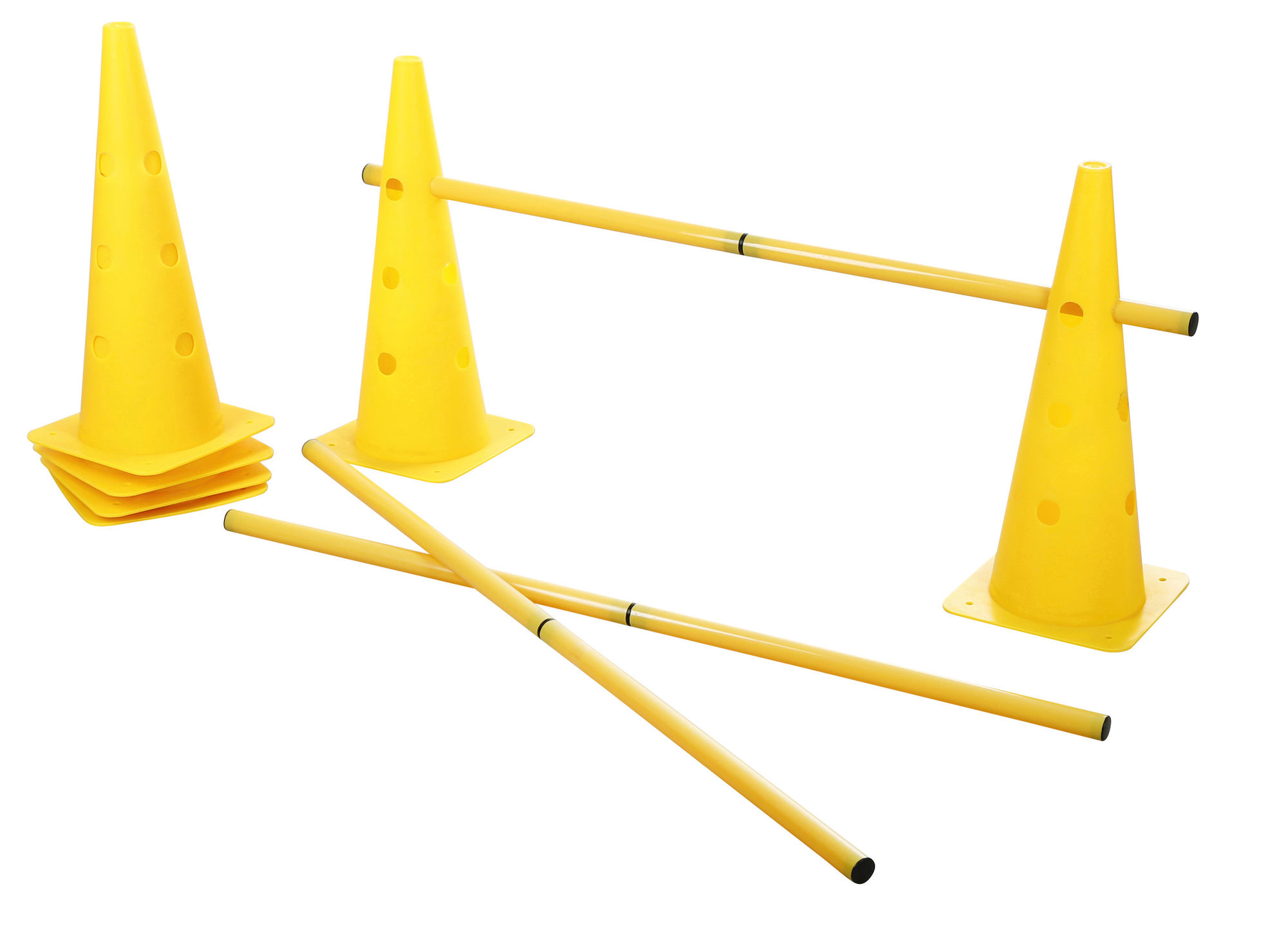 Kerbl Pylonen-Hürden Set "Agility", gelb, 9-teilig
