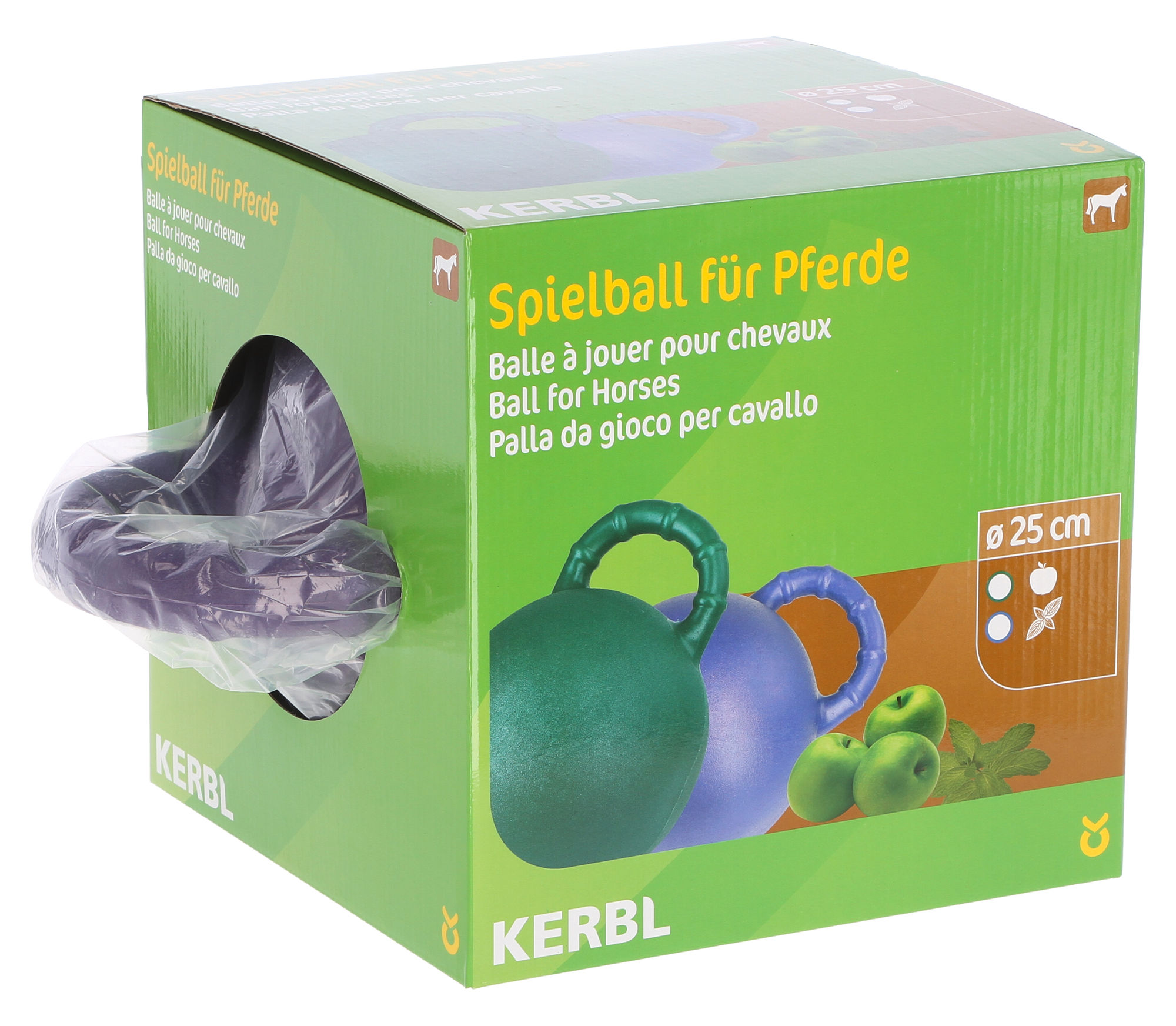 Pferdespielball, lila, mit Minzgeschmack