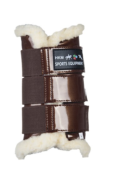 HKM Gamaschen Comfort Lack,schwarz-schwarz,M,sale