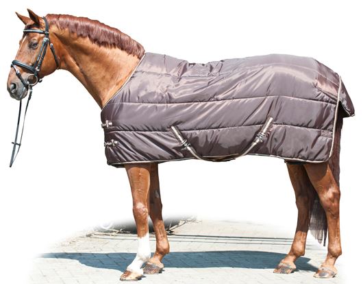 HKM Winterdecke Cold, 210D Nylon,Gr.125,braun/beige,Sale