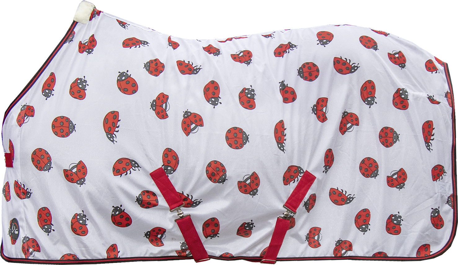 Fliegendecke "Ladybug", weiß/rot