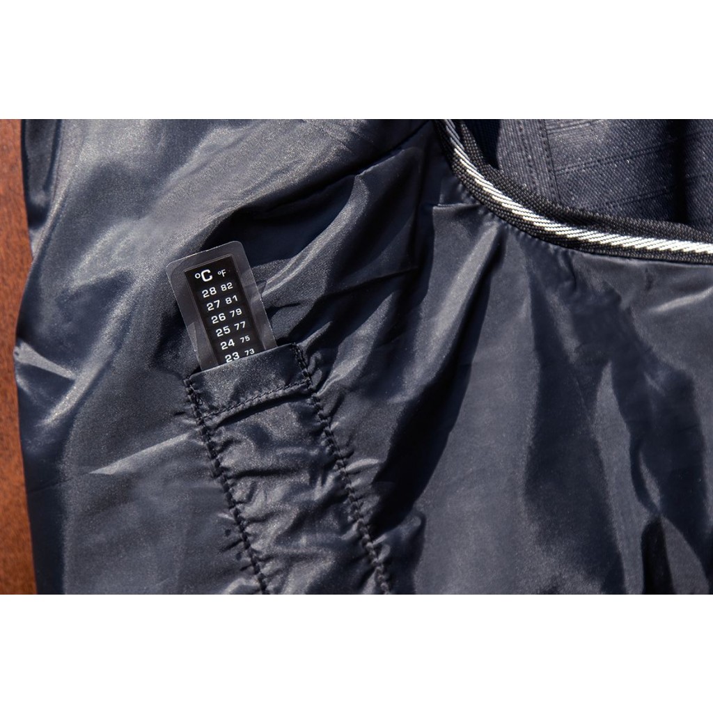 Highneckdecke "Innsbruck", schwarz, 1200D, mit Polarfleecefutter, mit Thermometer