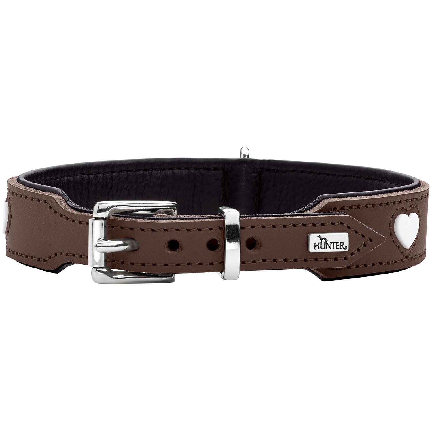 Hunter Halsband Love, braun/schwarz