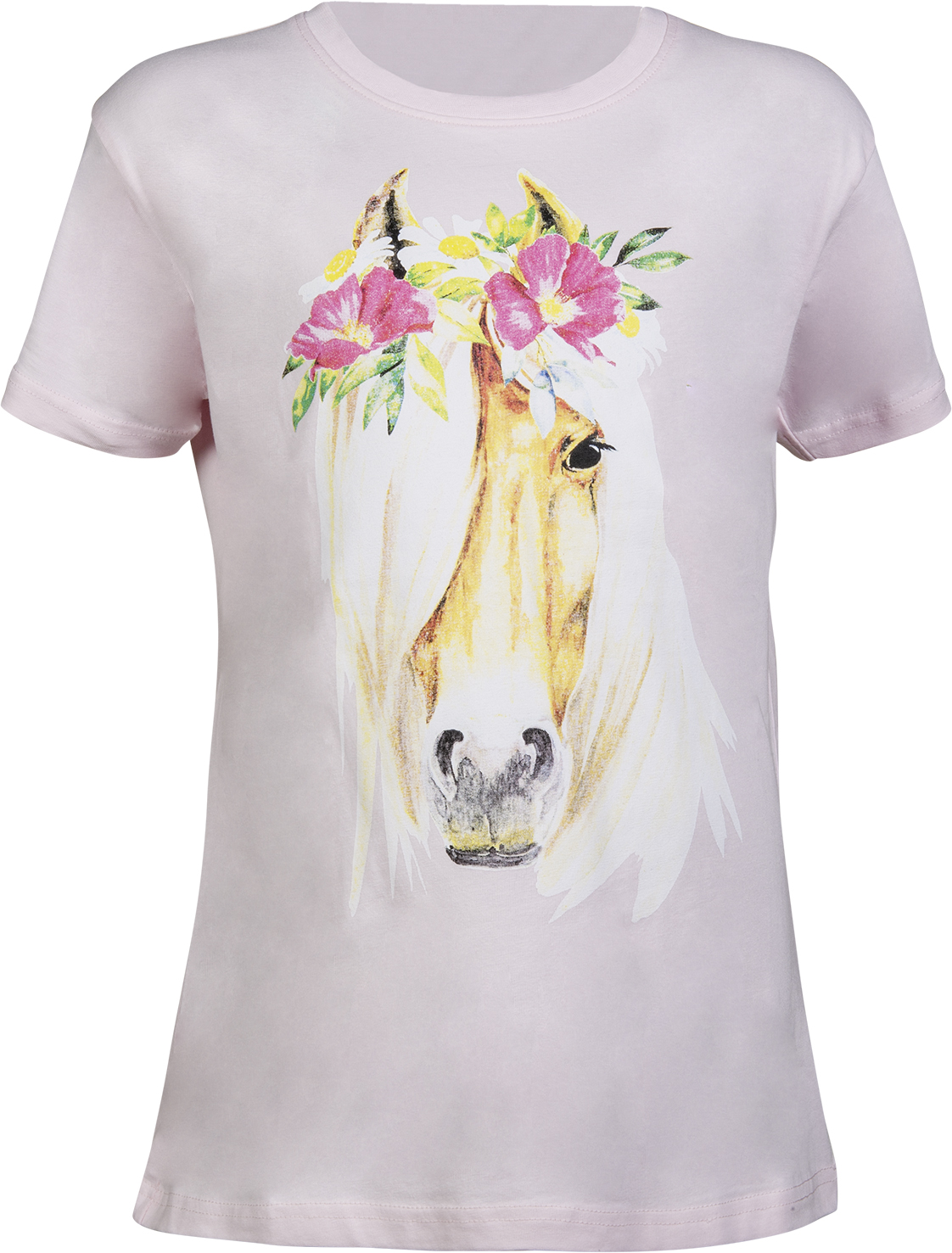 Kinder T-Shirt "Flower Horse", rosa