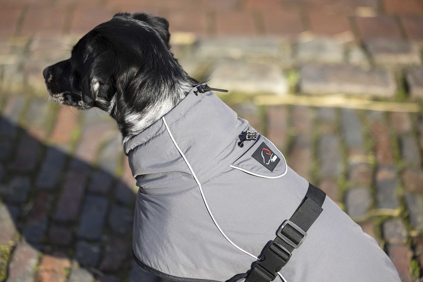 HKM Hundemantel "Buddy" dunkelgrau mit Fleecefutter,XL,Sale