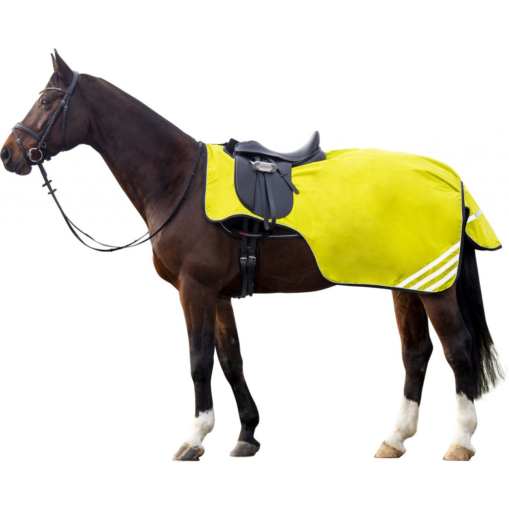 Nierendecke "Reflective", Ausreitdecke, neon gelb