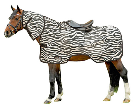 Fliegenausreitdecke "Zebra", weiß/schwarz