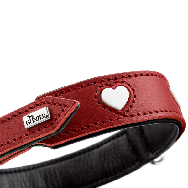 Hunter Halsband Love, rot/schwarz