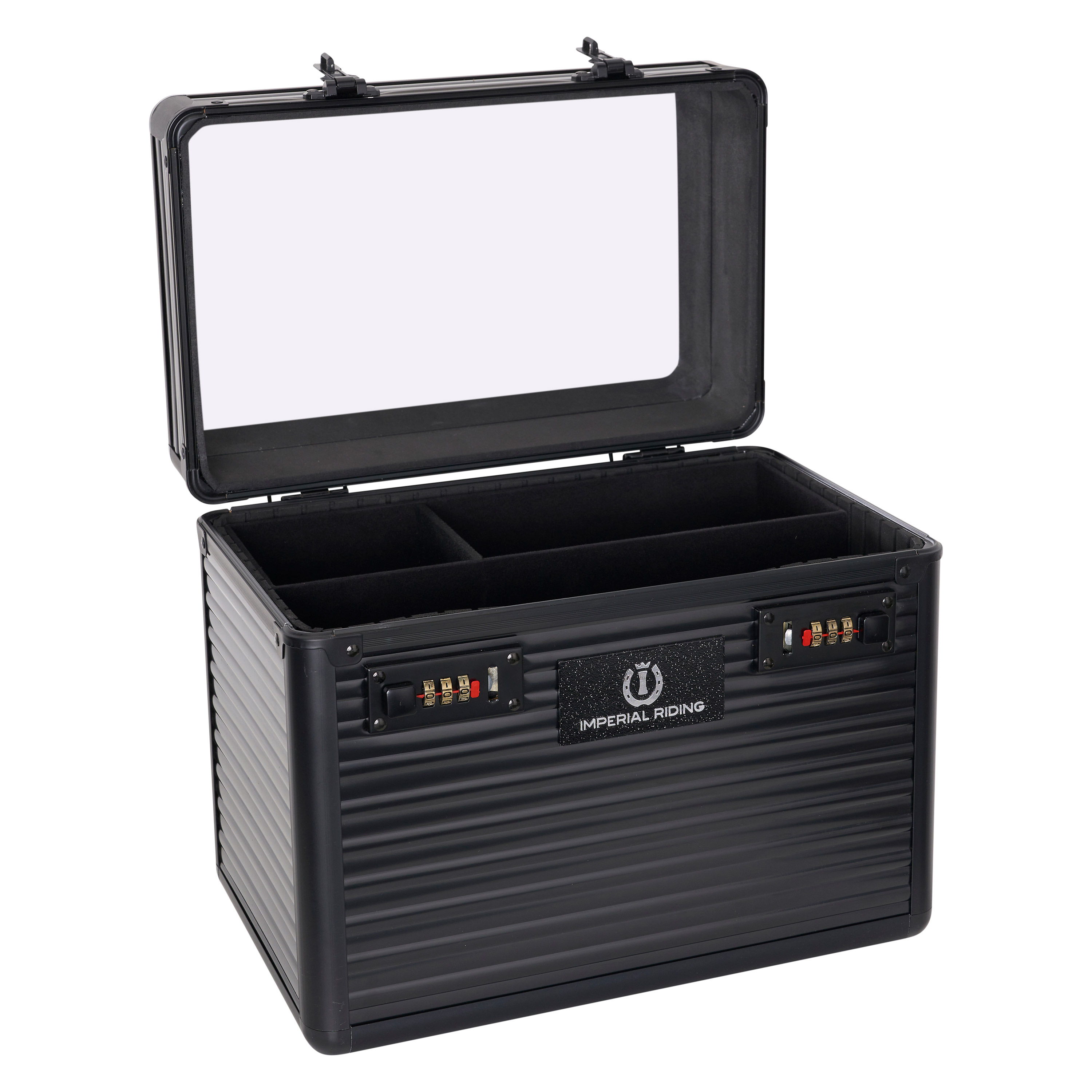 Imperial Riding Grooming Box klassisch klein in schwarz Putz Box 32x20x26cm Spiegel