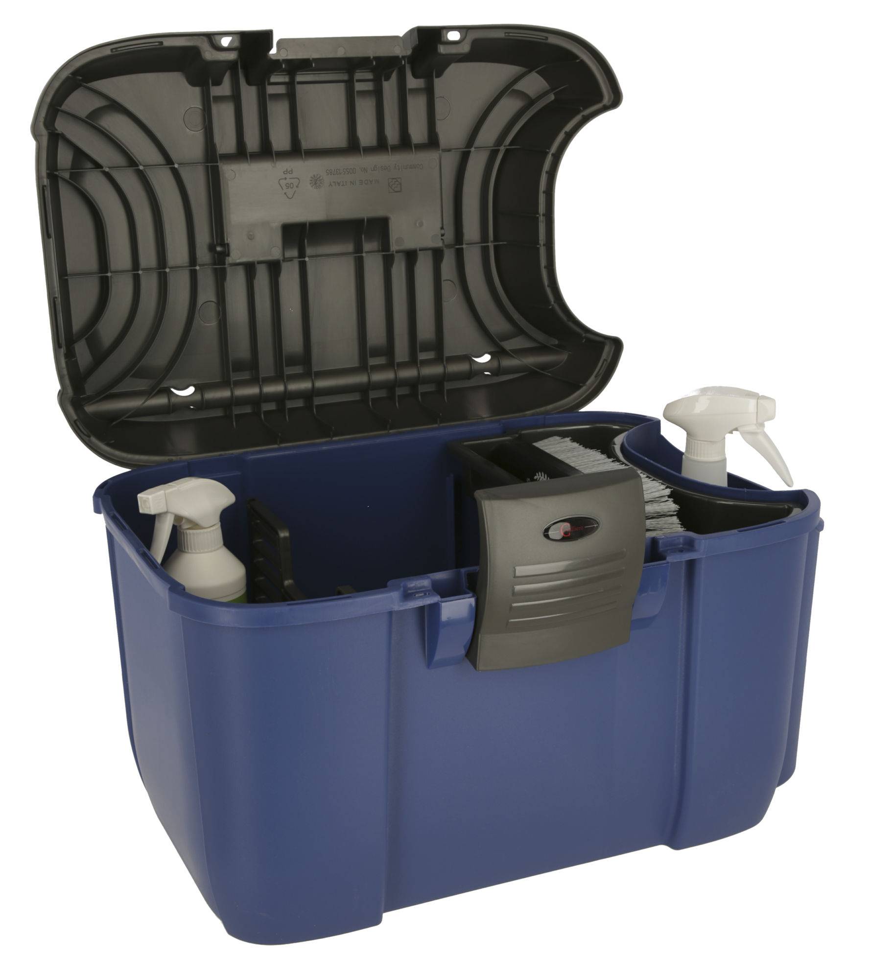 Kerbl Putzbox "Jumbo", blau/schwarz, 52,5 x 34 x 30 cm, Kunststoff