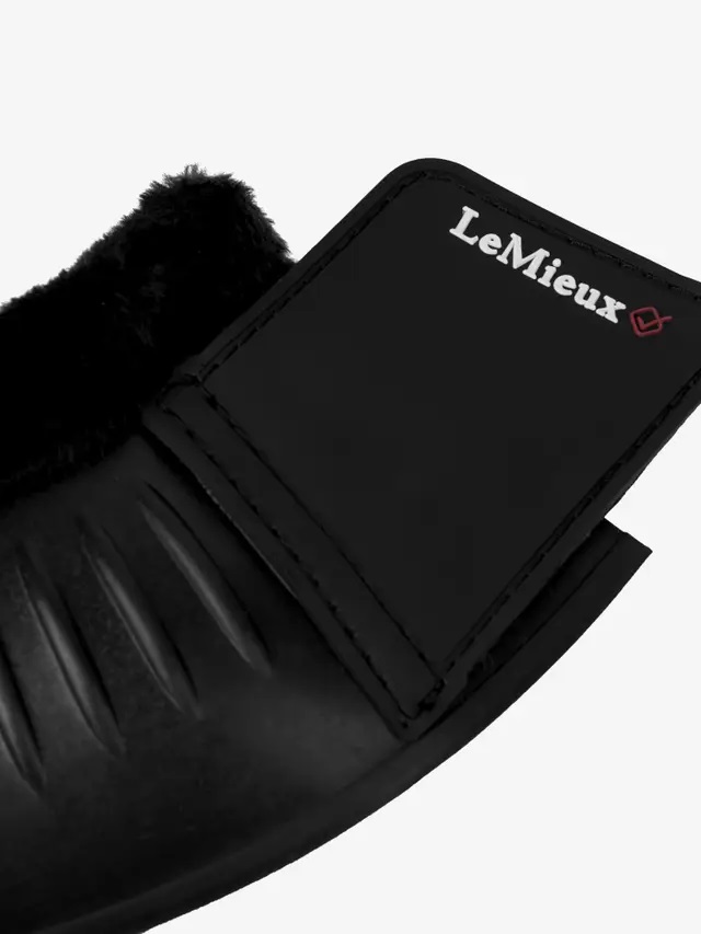 LeMieux Gummiglocken mit Fleece ,Schwarz