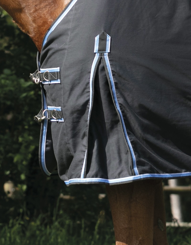 EQUITHÈME, Polybaumwolldecke, Pferdedecke, grau/blau