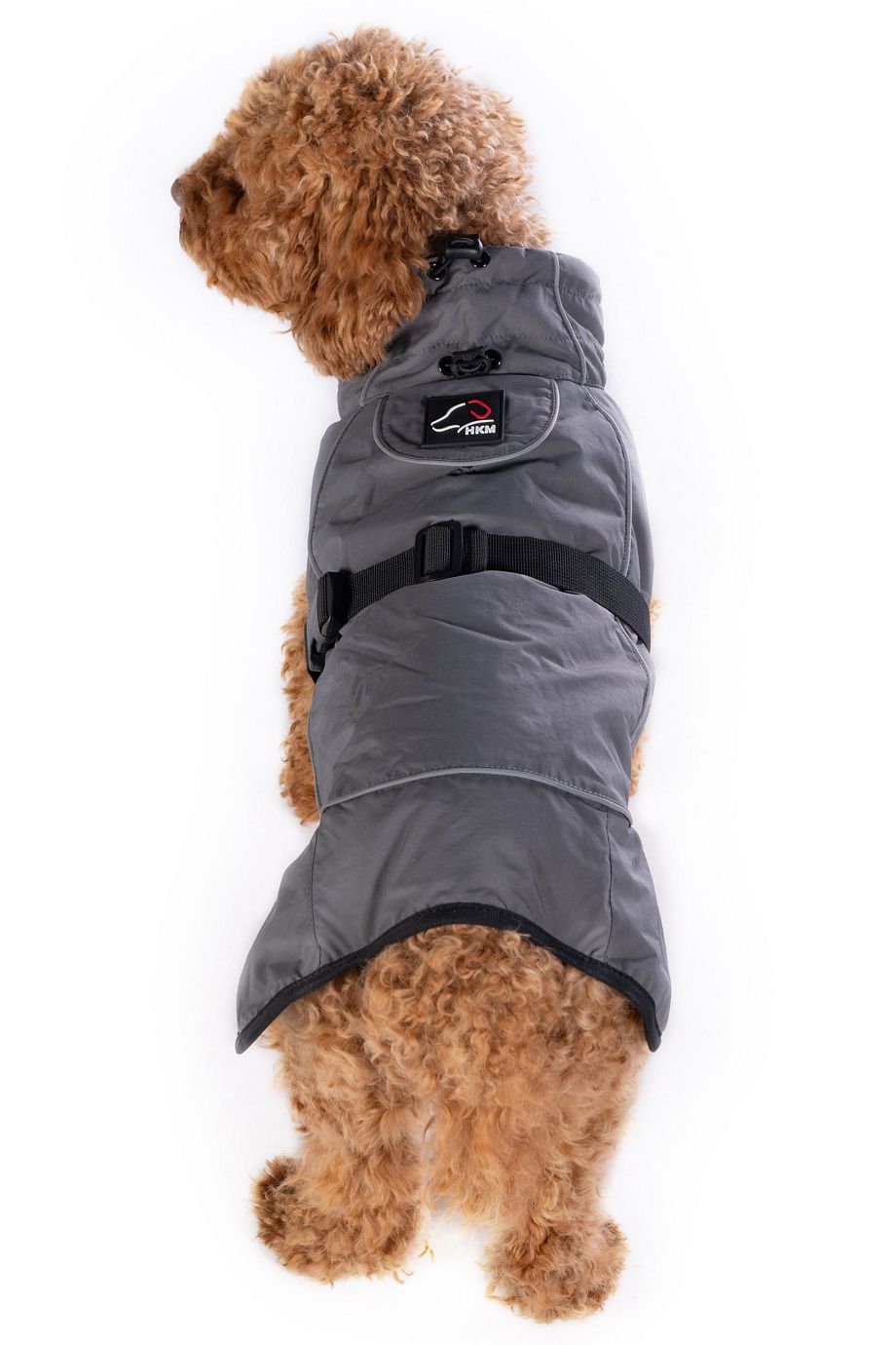 HKM Hundemantel "Buddy" dunkelgrau mit Fleecefutter,XL,Sale
