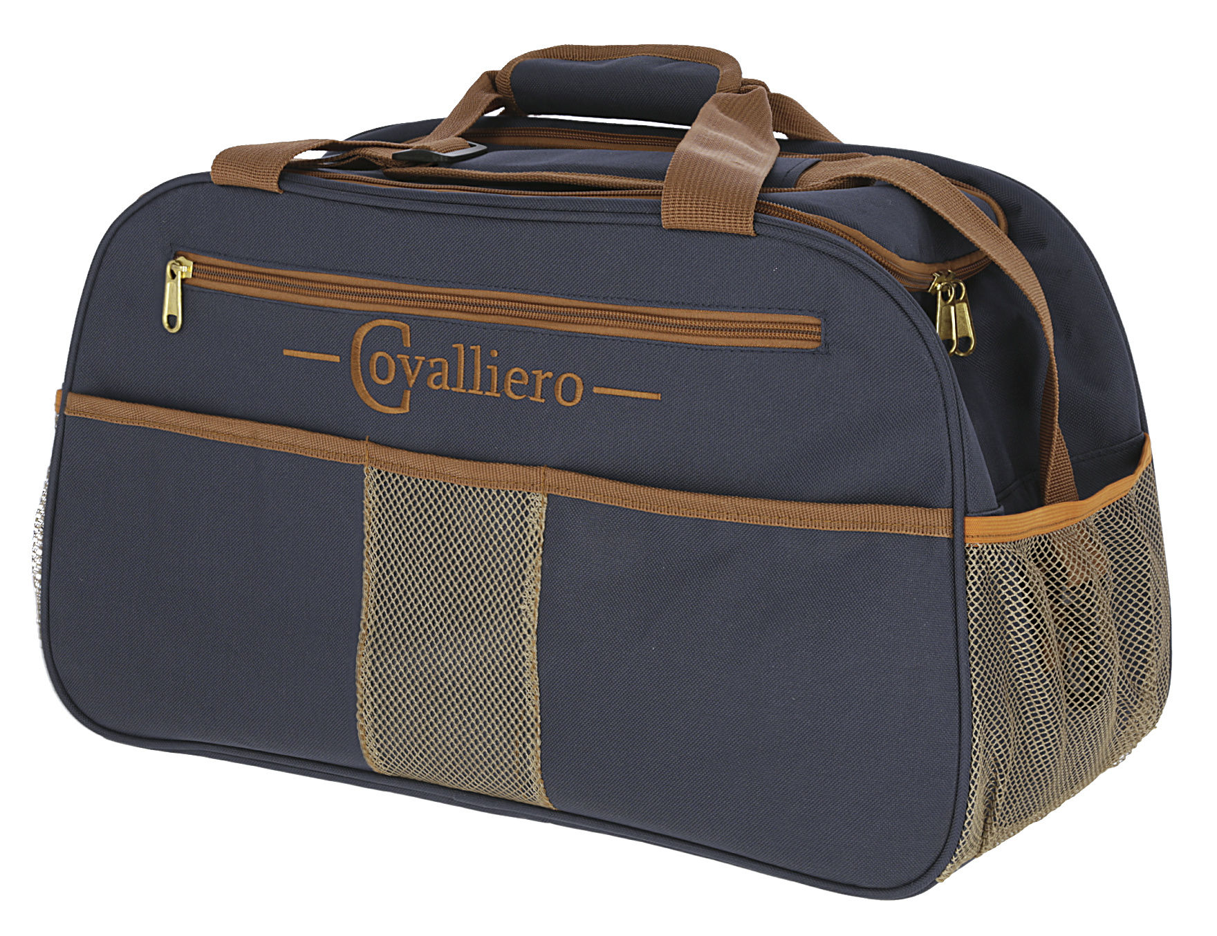 Covalliero Putztasche "Milano", navy/camel, 46 x 20,5 x 26 cm