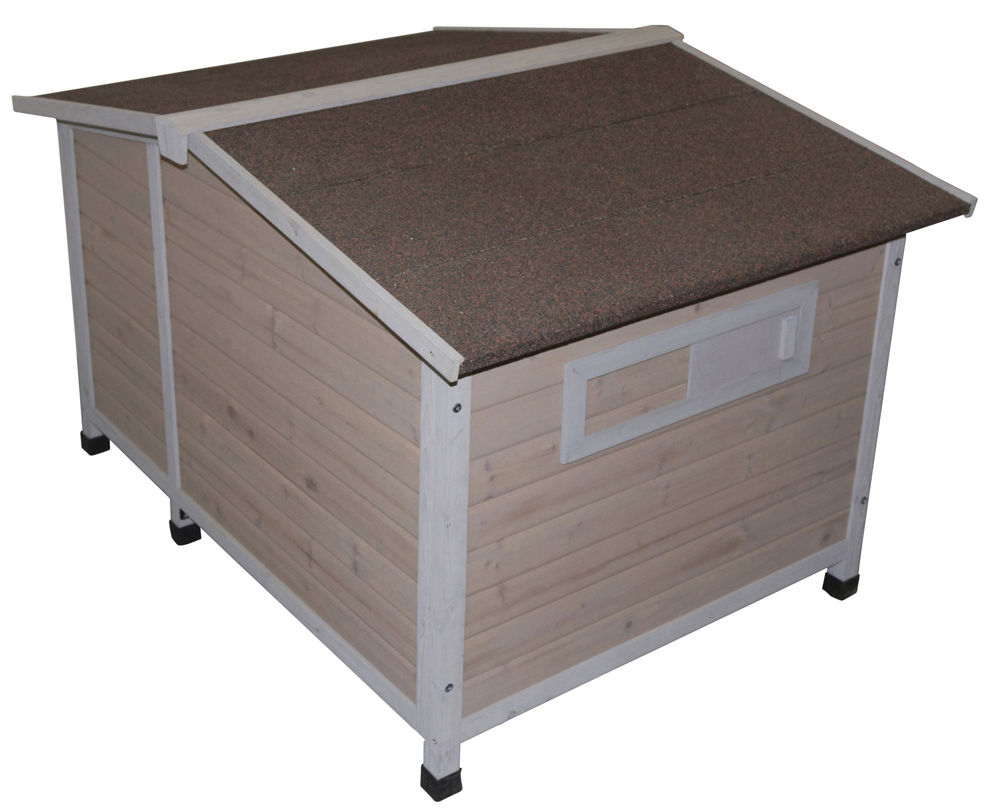 Kerbl Hundehütte "Overview", 134 x 92 x 82 cm, lasiertes Holz