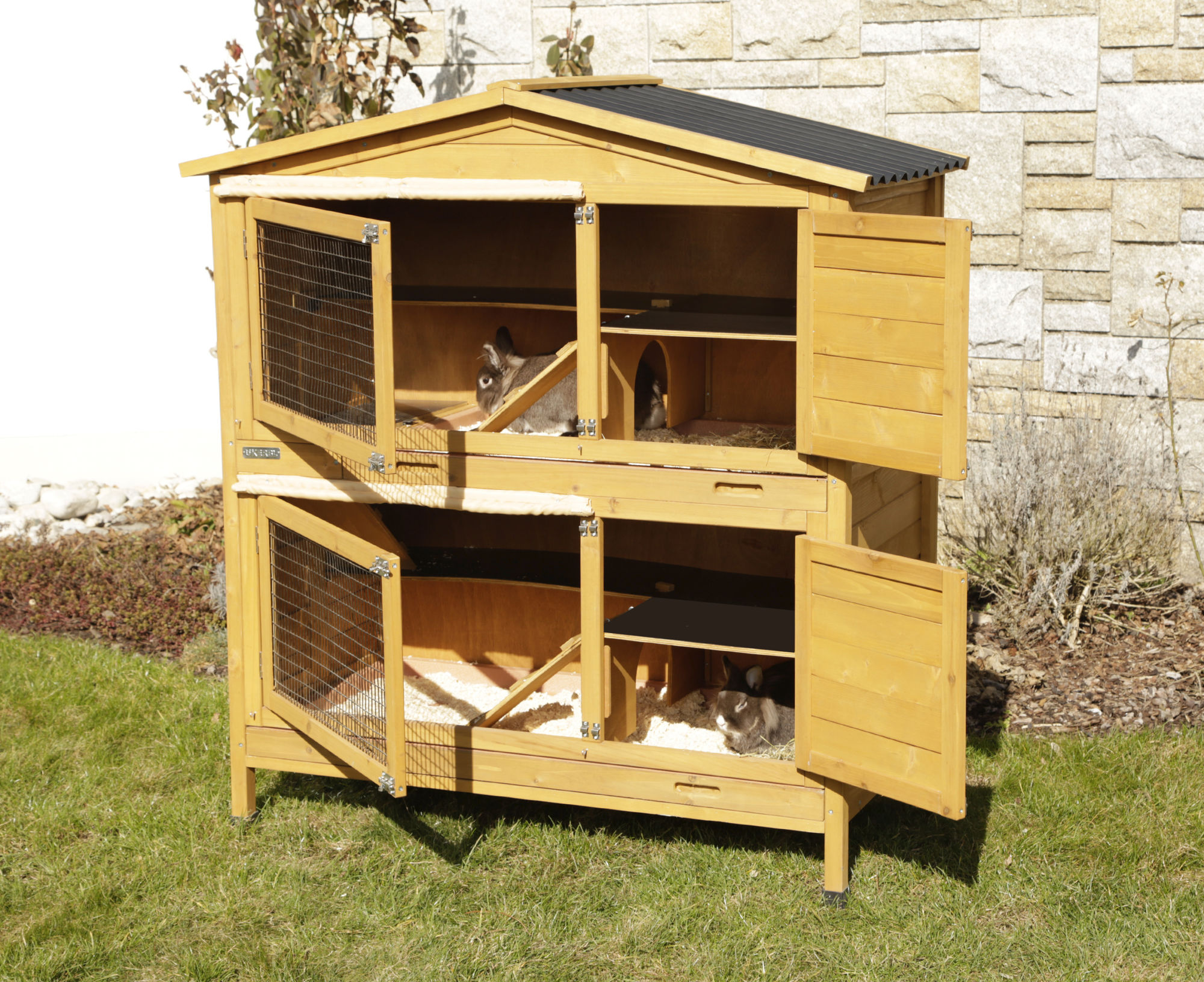 Kerbl Nagerstall "Appartement Pro", 118 x 61 x 130 cm, Holz/Kunststoff