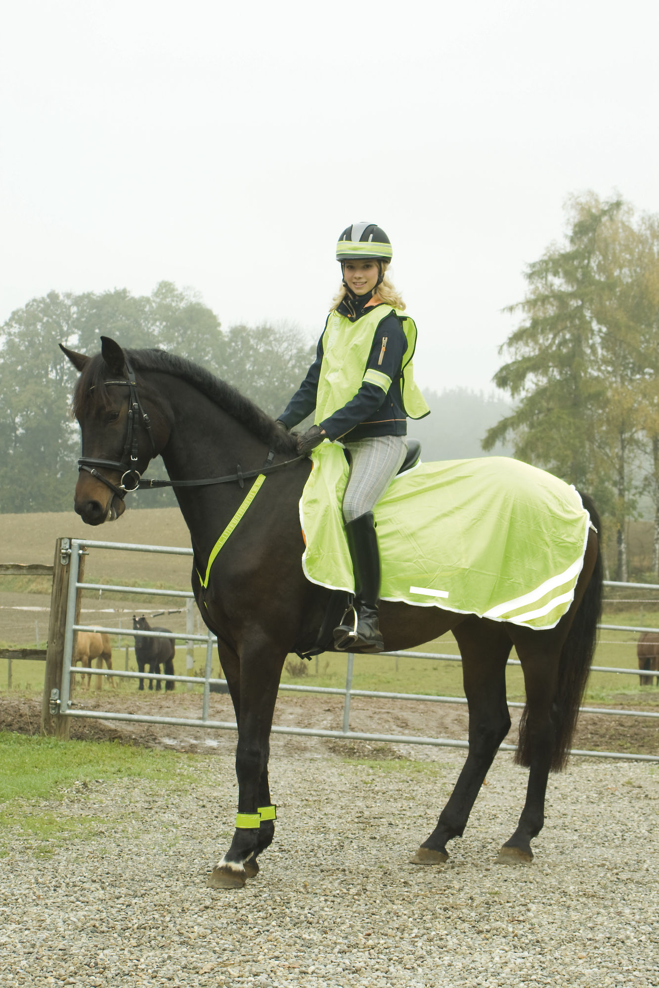 Covalliero Reflektierende Sicherheitsdecke, neon gelb