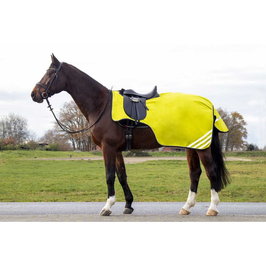 Nierendecke "Reflective", Ausreitdecke, neon gelb