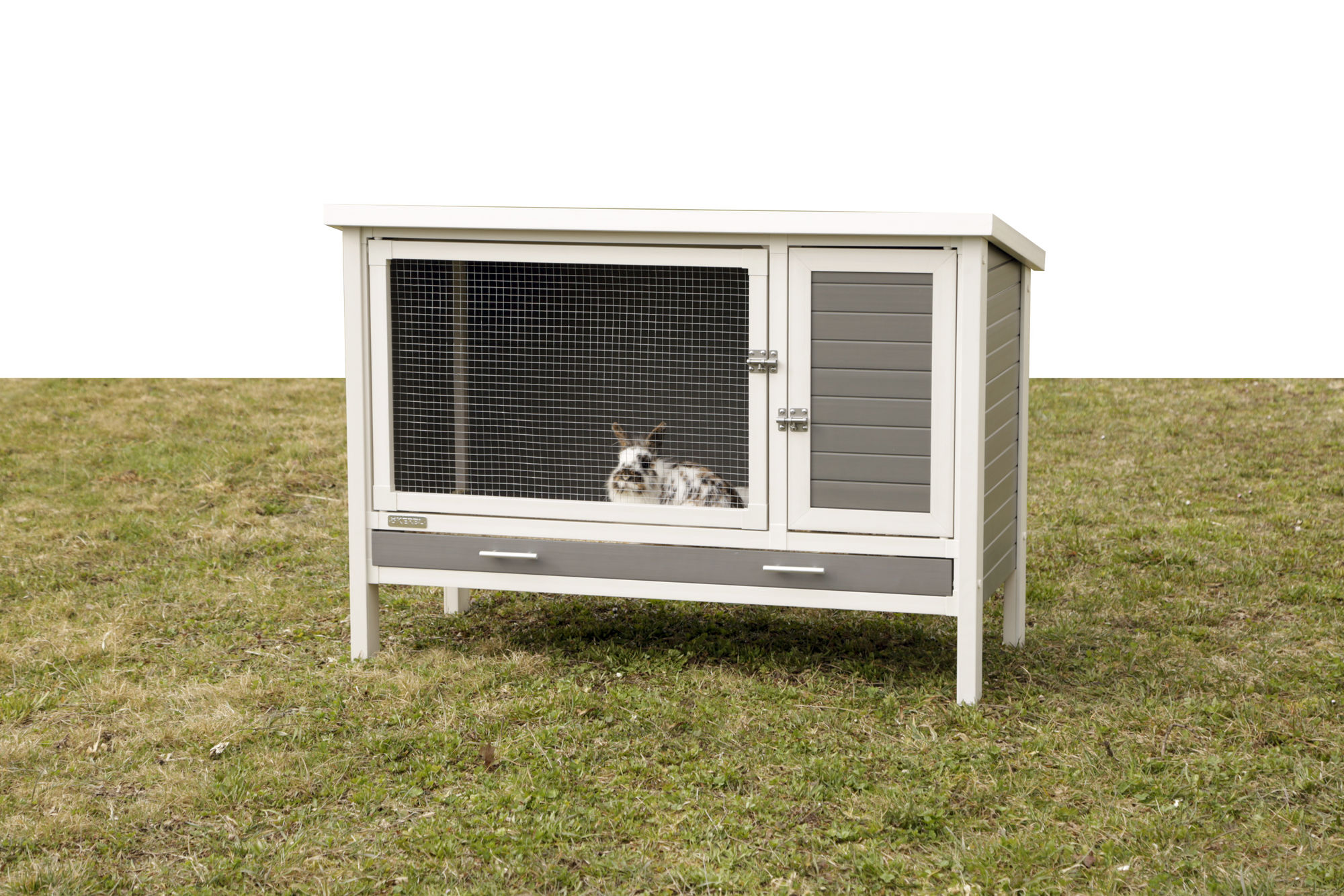 Kerbl  ECO-Kunststoffstall "Samy", 116 x 57 x 82 cm, weiß/grau